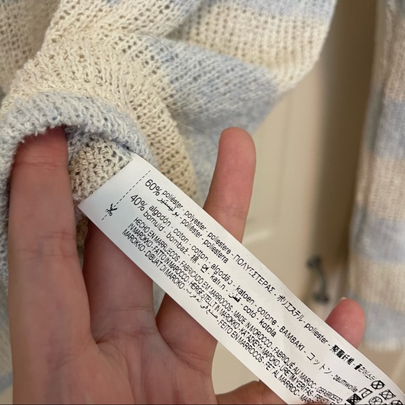 NWT Zara Striped Rustic Sweater - Picture 6 of 6